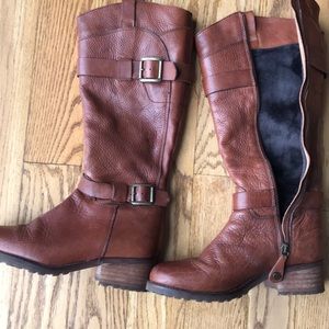 Fabianelli leather Italian made lined boots.